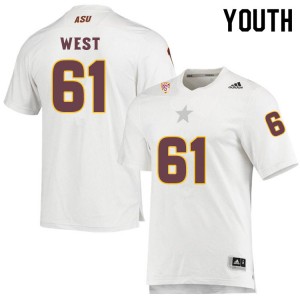 Youth Dohnovan West White Arizona State #61 Jersey 589801-876