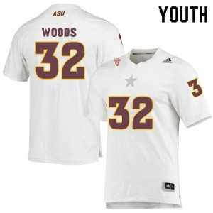 Youth Ed Woods White Arizona State Sun Devils #32 Jersey 749871-749
