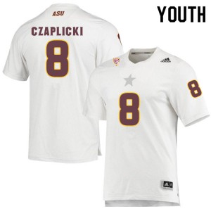 Youth Eddie Czaplicki White Arizona State University #8 Jersey 320990-811