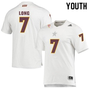 Youth Ethan Long White Arizona State University #7 Jersey 101259-263