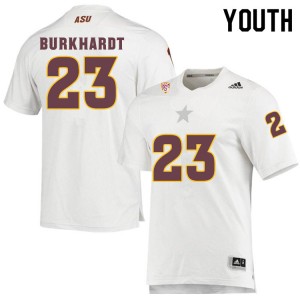 Youth Evan Burkhardt White Arizona State Sun Devils #23 Jersey 661693-295