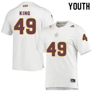 Youth Gage King White Arizona State University #49 Jersey 336844-616