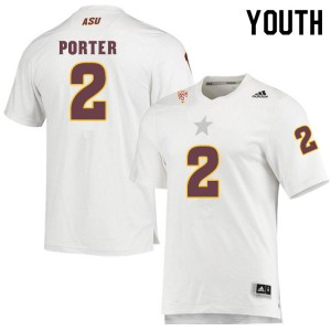 Youth Geordon Porter White Arizona State #2 Jersey 400127-388