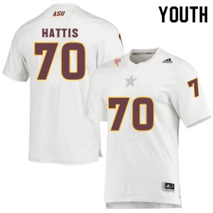 Youth Henry Hattis White Sun Devils #70 Jersey 666795-591