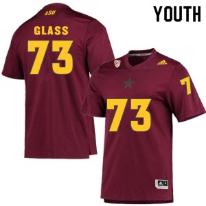 Youth Isaia Glass Maroon Arizona State University #73 Jersey 820827-729