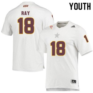 Youth Jake Ray White Arizona State University #18 Jersey 473528-929