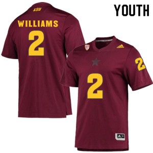 Youth Jaydon Williams Maroon Sun Devils #2 Jersey 514952-727