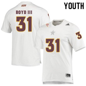 Youth Jean Boyd III White Arizona State University #31 Jersey 671238-851