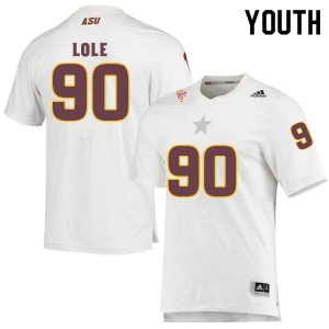 Youth Jermayne Lole White Arizona State Sun Devils #90 Jersey 430861-946