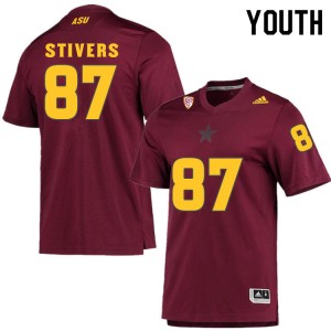 Youth John Stivers Maroon Arizona State #87 Jersey 148682-938