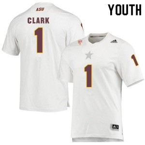 Youth Jordan Clark White Sun Devils #1 Jersey 555273-458