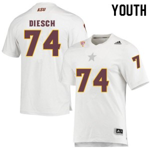 Youth Kellen Diesch White Sun Devils #74 Jersey 743572-101