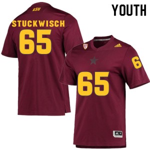 Youth Kolbe Stuckwisch Maroon Sun Devils #65 Jersey 656431-354
