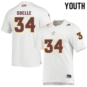 Youth Kyle Soelle White Sun Devils #34 Jersey 311258-378
