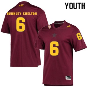 Youth LV Bunkley-Shelton Maroon Arizona State University #6 Jersey 560263-654