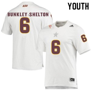 Youth LV Bunkley-Shelton White Arizona State Sun Devils #6 Jersey 328471-884