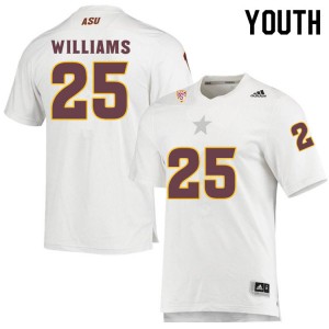 Youth Macen Williams White Sun Devils #25 Jersey 654163-466