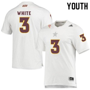 Youth Rachaad White White Arizona State #3 Jersey 643720-531