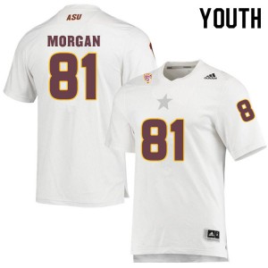 Youth Ryan Morgan White Arizona State University #81 Jersey 216928-853