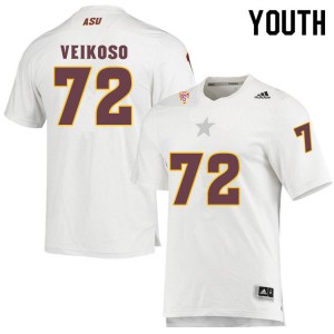 Youth Sione Veikoso White Sun Devils #72 Jersey 214055-479