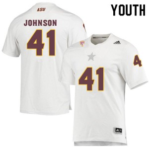 Youth Tyler Johnson White Arizona State Sun Devils #41 Jersey 736415-677