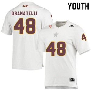 Youth Vincenzo Granatelli White Arizona State University #48 Jersey 463024-188