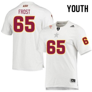Youth Aaron Frost White Arizona State University #65 Jersey 818683-803
