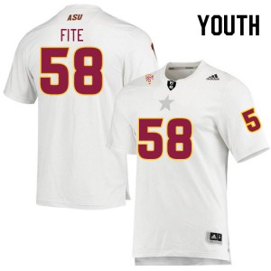 Youth C.J. Fite White Arizona State University #58 Jersey 409188-737