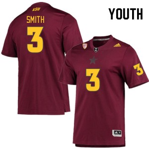 Youth Clayton Smith Maroon Arizona State #3 Jersey 457389-533