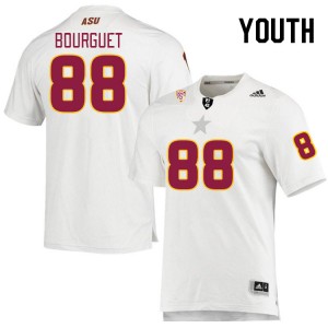 Youth Coben Bourguet White Arizona State University #88 Jersey 286097-907