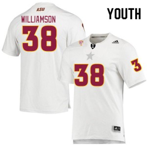 Youth Damon Williamson White Sun Devils #38 Jersey 358623-590