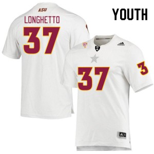 Youth Dario Longhetto White Sun Devils #37 Jersey 281335-309