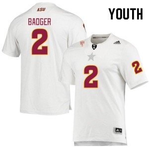 Youth Elijhah Badger White Arizona State #2 Jersey 509126-279