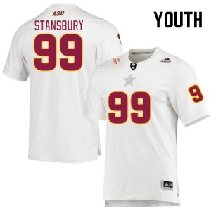 Youth Gharin Stansbury White Arizona State Sun Devils #99 Jersey 825714-448