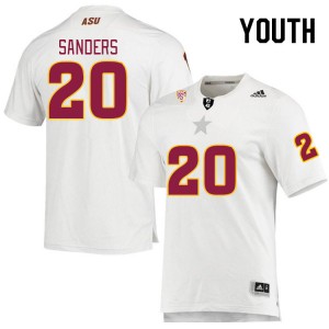 Youth Giovanni Sanders White Arizona State Sun Devils #20 Jersey 478696-869