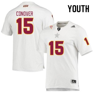 Youth Jacob Conover White Arizona State #15 Jersey 114832-757