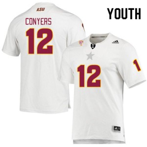 Youth Jalin Conyers White Arizona State Sun Devils #12 Jersey 387666-894