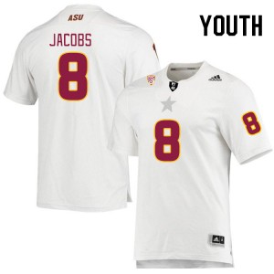 Youth Javen Jacobs White Sun Devils #8 Jersey 517025-903