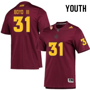 Youth Jean Boyd III Maroon Arizona State University #31 Jersey 212575-407