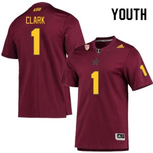Youth Jordan Clark Maroon Arizona State #1 Jersey 466572-441