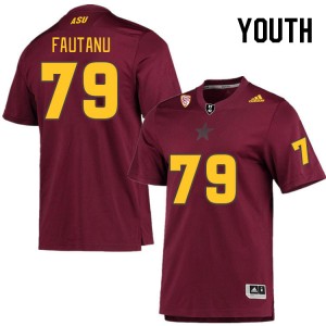 Youth Leif Fautanu Maroon Arizona State Sun Devils #79 Jersey 110245-724