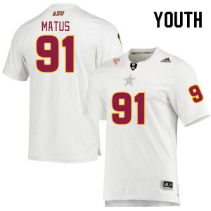 Youth Michael Matus White Arizona State #91 Jersey 107585-731