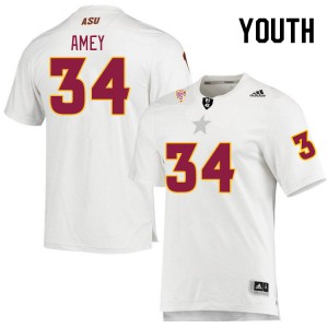 Youth Myles Amey White Arizona State #34 Jersey 765339-869