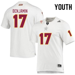 Youth Sam Benjamin White Arizona State Sun Devils #17 Jersey 285361-434