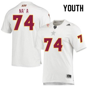 Youth Sean Na'a White Arizona State University #74 Jersey 924169-943