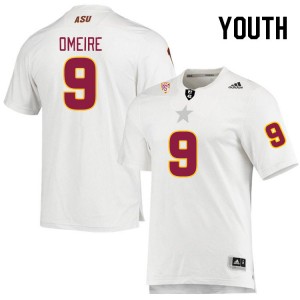 Youth Troy Omeire White Arizona State #9 Jersey 789371-782