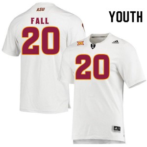 Youth Adama Fall White Arizona State Sun Devils #20 Jersey 413823-272