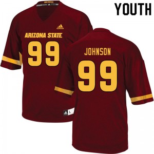 Youth Amiri Johnson Maroon Arizona State University #99 Jersey 943022-352