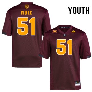 Youth Anthony Ruiz Maroon Arizona State Sun Devils #51 Jersey 968034-142