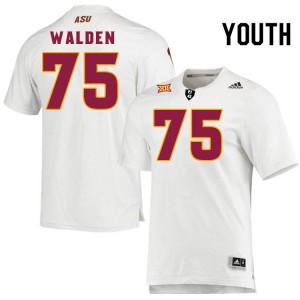 Youth Bram Walden White Sun Devils #75 Jersey 498800-909